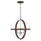 Westinghouse Chandelier 40W 3Lght Stella Mira Walnut, Brushed Nickel Accents 6116000 - alternate 1
